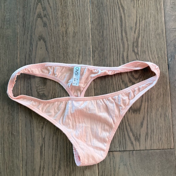 OVS Pink Black Cotton Thongs Underwear Panties G-string Junior Large 4 Pack Set - Picture 3 of 7